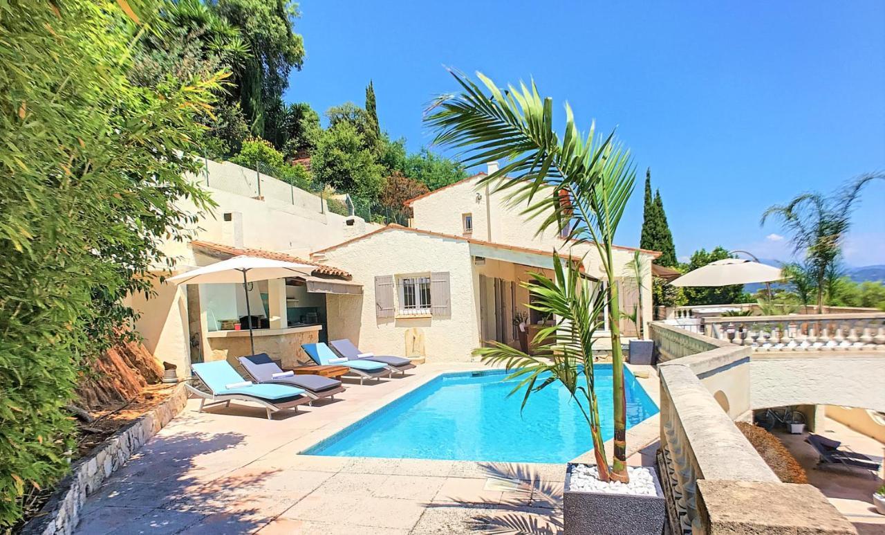 3 Bedrooms Villa Near Cannes - Pool & Jacuzzi - Sea View Mandelieu エクステリア 写真