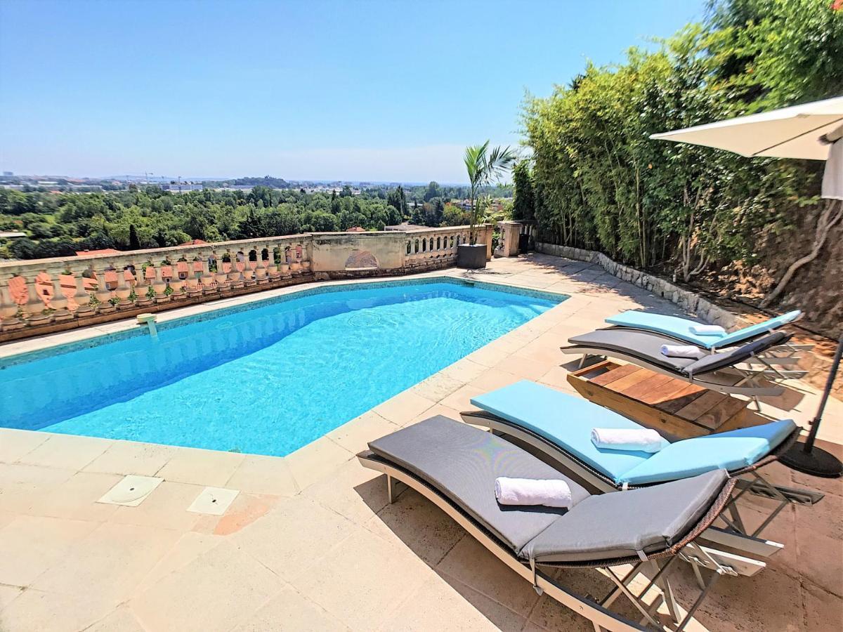 3 Bedrooms Villa Near Cannes - Pool & Jacuzzi - Sea View Mandelieu エクステリア 写真